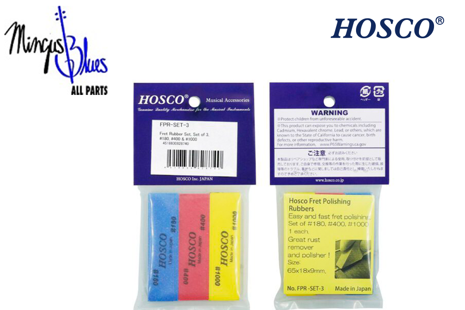 KIT DE 3 GOMAS PARA PULIR FRETS
