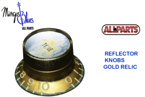 ALLPARTS REFLECTOR KNOBS GOLD RELIC - TONE