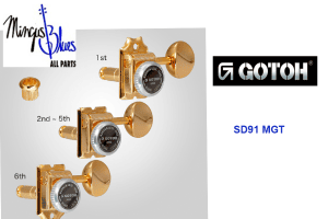 GOTOH, SD91 MGT - SET DE CLAVIJEROS VINTAGE LOCKING- 6 En Linea